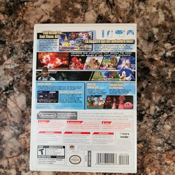 WII Super Smash Brothers Brawl Video Game - Picture 2 of 3
